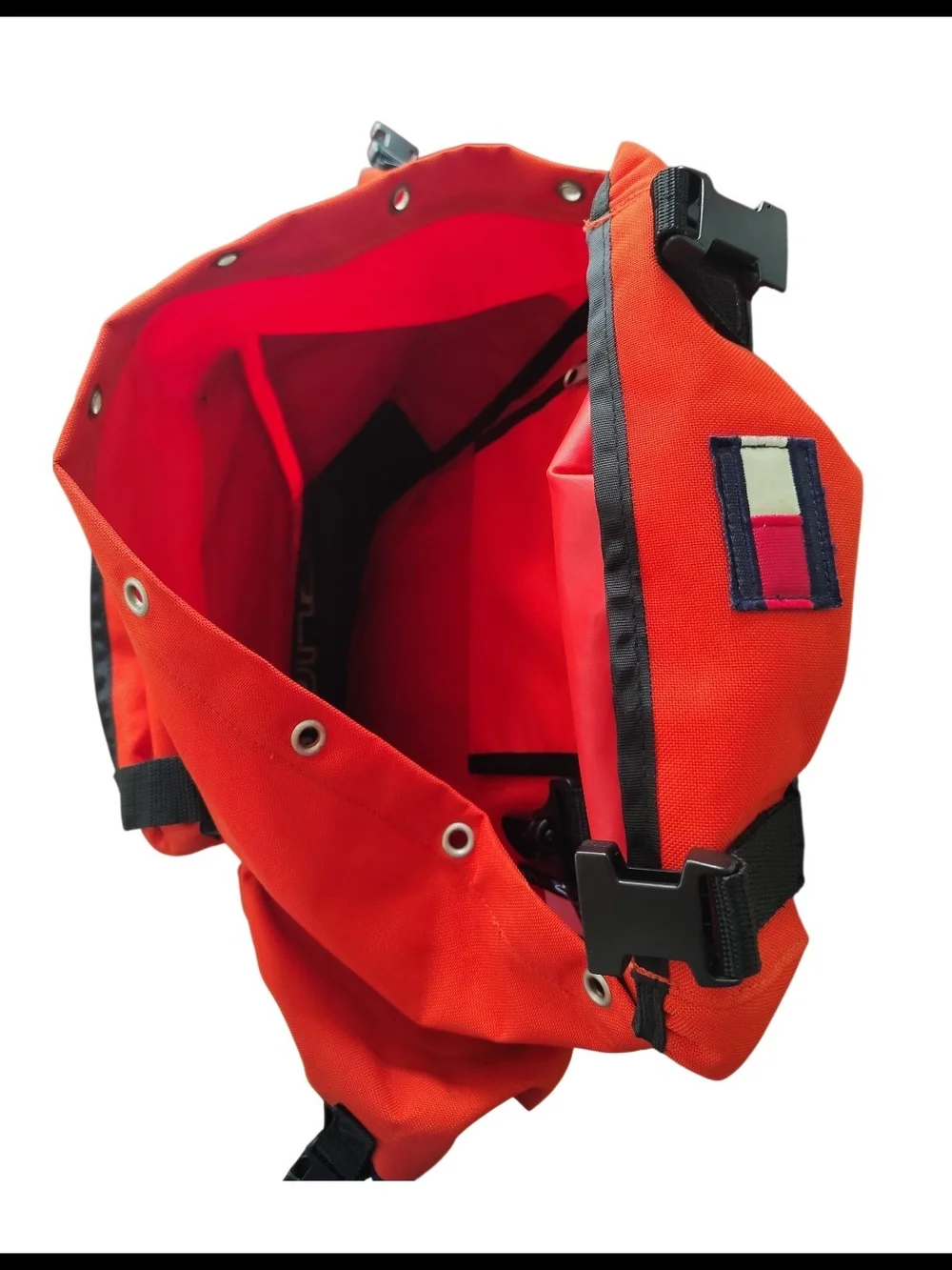 Tommy Hilfiger Orange and Black Duffel Bag with Front Logo